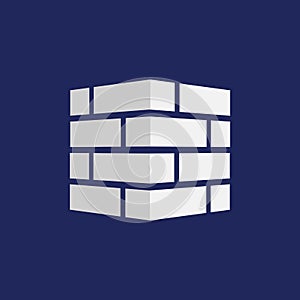 Bricks icon. Bricks logo. isolated on background. Vector illustration. photo