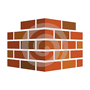 Bricks icon. Bricks logo. isolated on white background. Vector illustration. photo