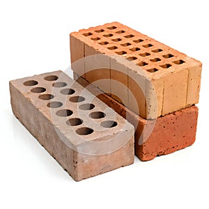 Bricks isolated on white background