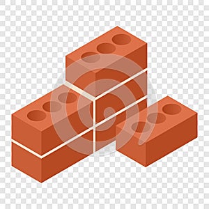 Bricks isometric 3d icon