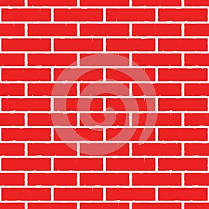 Bricks, old new red brick wall. Seamless ornament texture, pattern, background and template. Vector square