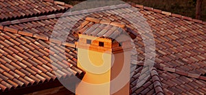 Bricks and roof pattern, Italian style roof design