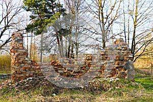 Bricks ruins old house