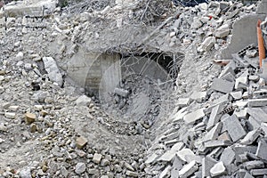 Detail of a destroyed building