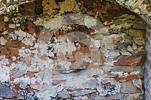 Bricks and stones of an old fortress wall as a texture background.