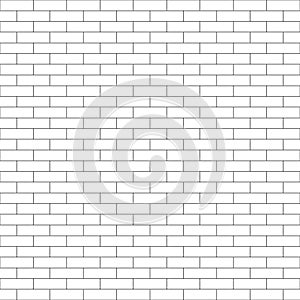 Bricks texture line art isolated on white background is in Seamless pattern