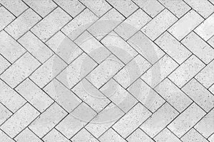 Bricks tiled floor with zigzag pattern texture background