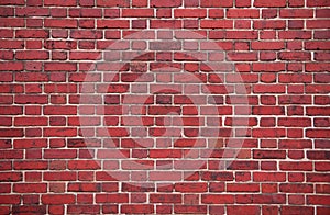 Bricks in wall background. Bricks on masonry texture. Bricks in redbrick pattern. Bricks on wall background.