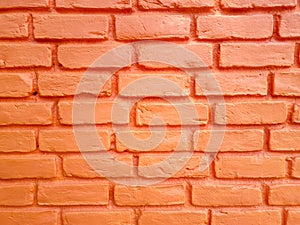 Bricks wall new orange background
