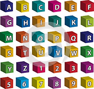 Bricks - white letters on the front side