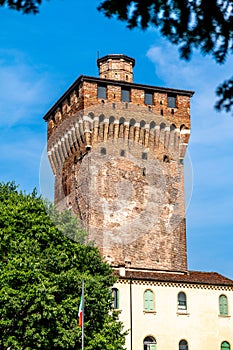 The bricktower of Fondazione Coppola Art Museum