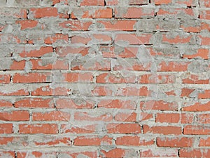 Brickwork with abundant cementitious putty