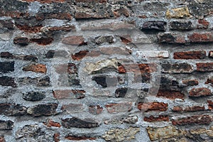 Brickwork background. Concrete wall with bricks texture. Old masonry