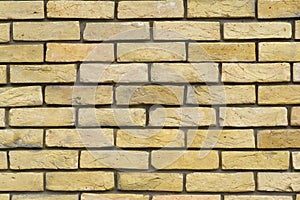 Brickwork from decorative facade bricks