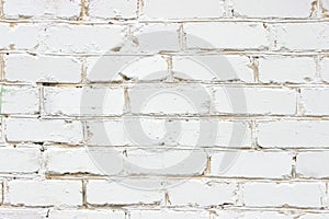 Brickwork, white brick wall close-up