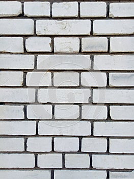 Brickwork. White silicate brick wall. Abstract background. Vertical frame