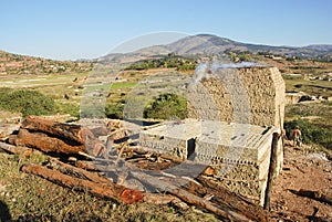 Brickyard nearby Antananarivo