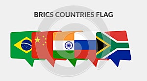 BRICS Countries Chat flag icon collection