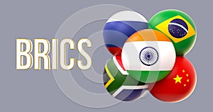 BRICS spherical flags, cluster form, India leading