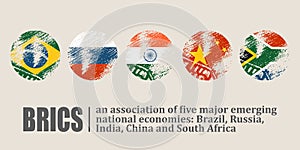 BRICS union members national flags