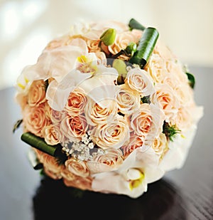 Bridal bouquet close up