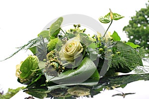 Bridal bouquet copy space