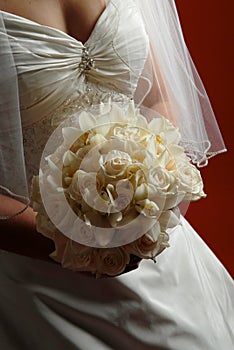 Bridal Bouquet of Ivory Roses