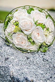 Bridal Bouquet on a Stone