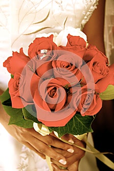 Bridal Bouquet with Wedding Rings