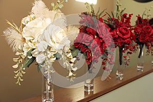 Svadobné kytice v vázy 
