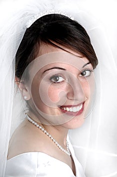 Bridal Portrait Veil Beautiful Woman