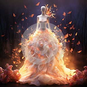 Bridal Radiance: Glowing Wedding Attire