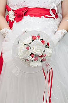 Bridal red bouquet