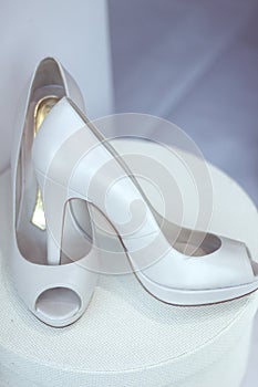 Bridal shop brides heel shoes