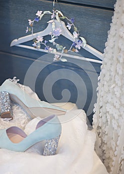 Bridal shop brides heel shoes