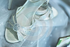 Bridal shop brides heel shoes