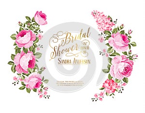 The bridal shower invitation.