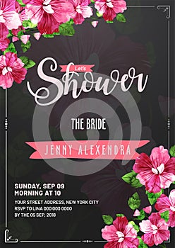 Bridal Shower invitation card template