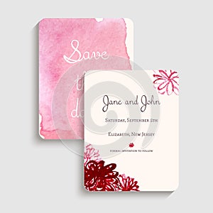Bridal shower invitation card. Vector illustration