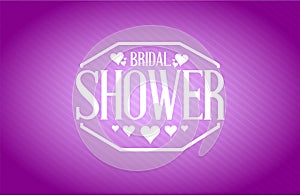 bridal shower sign purple background illustration