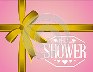 bridal shower sign ribbon background