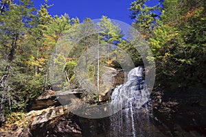 Bridal Veil Falls in NC in the Fall