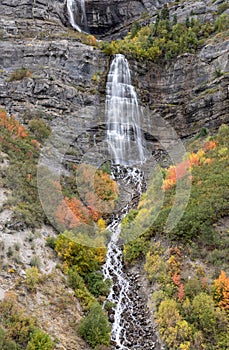 Bridal Veil Falls Provo Utah in Fall