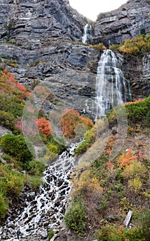 Bridal Veil Falls Utah in Autumn Colors