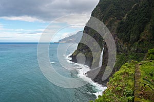 Bridal Veil Falls vÃÂ©u da noiva waterfalls in Madeira, Portugal photo