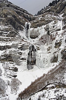 Bridal Veil Falls in Winter