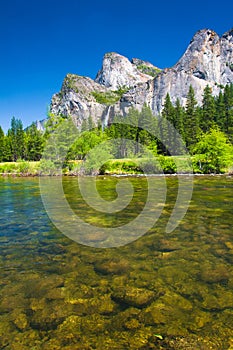 Bridal Veil Falls in Yosemite National Park,California