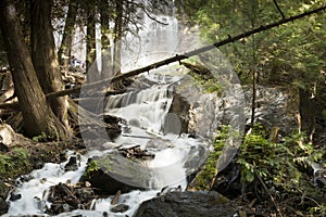 Bridal Veilsâ€‹ waterfall, Harrison Hot Springs, British Columbia, Canada.