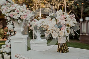 Bridal wedding bouquet flowers