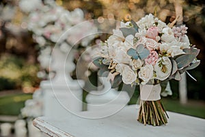 Bridal wedding bouquet flowers